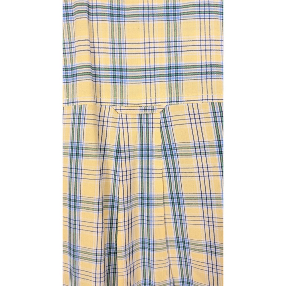 Mens Chaps Yellow Plaid Easy Care Short Sleeve Button Down Shirt Size Large Y2K - Picture 5 of 8
